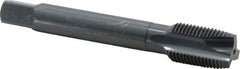 OSG - M16x1.50 Metric Fine, 3 Flute, Oxide Finish, Vanadium High Speed Steel Spiral Point Tap - Plug Chamfer, Right Hand Thread, 100mm OAL, 1-13/16" Thread Length, 0.48" Shank Diam, 6H Class of Fit, Series 259 - Exact Tool & Supply