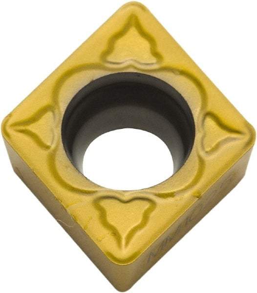 Parlec - CDCD050700 Polycrystalline Diamond (PCD) Boring Insert - Uncoated, 80° Diamond, 15° Relief Angle, 0.156" Inscr Circle, 0.04" Thick, 0.007" Corner Radius - Exact Tool & Supply