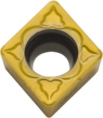 Parlec - CDCD050700 Polycrystalline Diamond (PCD) Boring Insert - Uncoated, 80° Diamond, 15° Relief Angle, 0.156" Inscr Circle, 0.04" Thick, 0.007" Corner Radius - Exact Tool & Supply