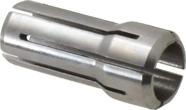 Parlec - 25/64 Inch, 3/8 to 25/64 Inch Collet Capacity, Series DA200 Double Angle Collet - 1-3/16 Inch Overall Length, 0.539 Inch Overall Diameter - Exact Tool & Supply