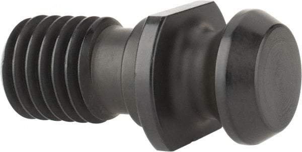 Parlec - A Style, CAT40 Taper, 5/8-11 Thread, 45° Angle Radius, Standard Retention Knob - 1.68" OAL, 0.74" Knob Diam, 0.12" Flange Thickness, 0.44" from Knob to Flange, 0.635" Pilot Diam - Exact Tool & Supply