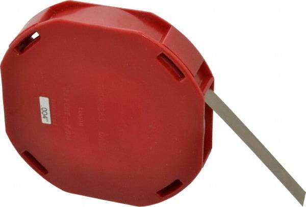 Starrett - 0.004 Inch Thick x 7.62 m Long x 1/2 Inch Wide, Feeler Stock Roll - Tempered Steel - Exact Tool & Supply