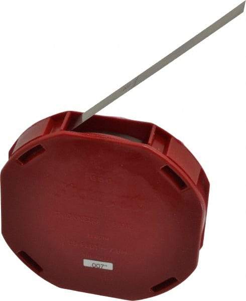 Starrett - 0.007 Inch Thick x 7.62 m Long x 1/2 Inch Wide, Feeler Stock Roll - Tempered Steel - Exact Tool & Supply