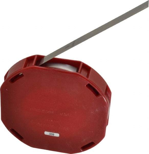 Starrett - 0.008 Inch Thick x 7.62 m Long x 1/2 Inch Wide, Feeler Stock Roll - Tempered Steel - Exact Tool & Supply