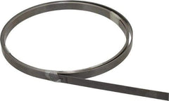 Starrett - 0.018 Inch Thick x 7.62 m Long x 1/2 Inch Wide, Feeler Stock Roll - Tempered Steel - Exact Tool & Supply