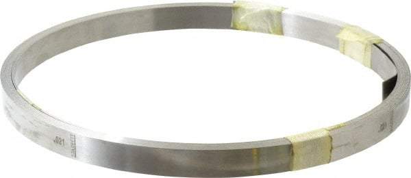 Starrett - 0.021 Inch Thick x 6.10 m Long x 1/2 Inch Wide, Feeler Stock Roll - Tempered Steel - Exact Tool & Supply