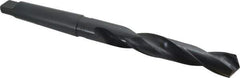 Interstate - 30mm, 3MT 118° Point High Speed Steel Taper Shank Drill Bit - Oxide Finish, 175mm Flute Length, 296mm OAL, Spiral Flute - Exact Tool & Supply