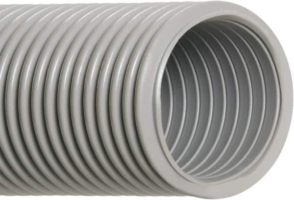 Hi-Tech Duravent - 3" ID, 10 Hg Vac Rating, 8 psi, EVA Vacuum & Duct Hose - 25' Long, Gray, 5" Bend Radius, -65 to 140°F - Exact Tool & Supply