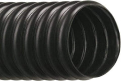 Hi-Tech Duravent - 1-1/4" ID, 28 Hg Vac Rating, 10 psi, Thermoplastic Vacuum & Duct Hose - 25' Long, Black, 1-1/4" Bend Radius, -40 to 250°F - Exact Tool & Supply