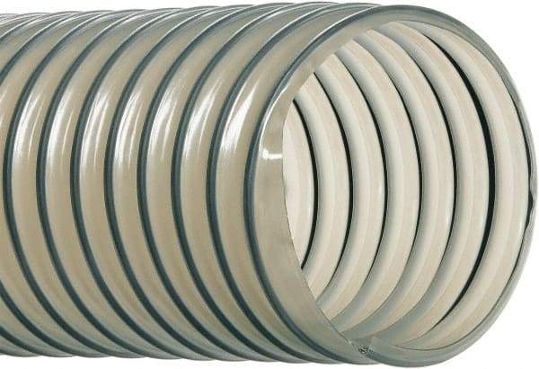 Hi-Tech Duravent - 5" ID, 10 Hg Vac Rating, 5 psi, Polyurethane Vacuum & Duct Hose - 25' Long, Clear, 5" Bend Radius, -40 to 200°F - Exact Tool & Supply