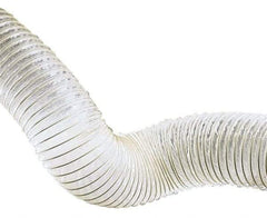 Hi-Tech Duravent - 9" ID, 8 Hg Vac Rating, 10 psi, Polyurethane Vacuum & Duct Hose - 25' Long, Clear, 8" Bend Radius, -60 to 180°F - Exact Tool & Supply