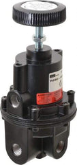 Parker - 1/4 NPT Port, 80 CFM, Aluminum Diaphragm Operated Regulator - 0 to 60 psi Range, 250 Max psi Supply Pressure, 1/4" Gauge Port Thread, 2.06" Wide x 4.35" High - Exact Tool & Supply