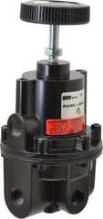 Parker - 1/4 NPT Port, 80 CFM, Aluminum Diaphragm Operated Regulator - 0 to 2 psi Range, 250 Max psi Supply Pressure, 1/4" Gauge Port Thread, 2.06" Wide x 4.35" High - Exact Tool & Supply