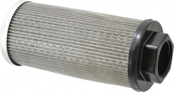 Flow Ezy Filters - 60 Mesh, 76 LPM, 20 GPM, 3.2" Diam, Female Suction Strainer without Bypass - 1-1/4 Port NPT, 7.4" Long - Exact Tool & Supply