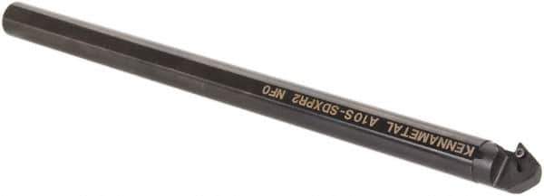Kennametal - 21.59mm Min Bore Diam, 10" OAL, 5/8" Shank Diam, A-SDXP Indexable Boring Bar - DP.. Insert, Screw Holding Method - Exact Tool & Supply