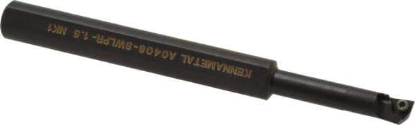 Kennametal - 8.15mm Min Bore Diam, 101.6mm OAL, 3/8" Shank Diam, A-SWLP Indexable Boring Bar - 1-1/4" Max Bore Depth, WP.. Insert, Screw Holding Method - Exact Tool & Supply