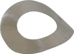 Made in USA - #5 Screw, 0.13" ID x 0.25" OD, Grade 300 Stainless Steel Single Wave Washer - 0.004" Thick, 0.055" Overall Height, 0.014" Deflection, 0.77 Lb at Deflection - Exact Tool & Supply