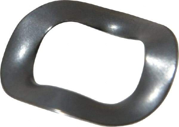 Made in USA - 3/8" Screw, 0.406" ID x 0.65" OD, Grade 1074-1095 Spring Steel Triple Wave Washer - 0.01" Thick, 0.085" Overall Height, 0.019" Deflection, 18.18 Lb at Deflection - Exact Tool & Supply