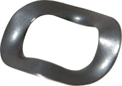 Made in USA - 3/8" Screw, 0.406" ID x 0.65" OD, Grade 1074-1095 Spring Steel Triple Wave Washer - 0.01" Thick, 0.085" Overall Height, 0.019" Deflection, 18.18 Lb at Deflection - Exact Tool & Supply