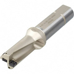 Iscar - 3.37" Max Drill Depth, 2xD, 1-11/16" Diam, Indexable Insert Drill - 2 Inserts, 1-1/2" Shank Diam, Straight Shank - Exact Tool & Supply