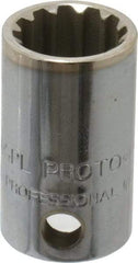 Proto - 3/8" Drive, 1/2" Socket, Spline Socket - 12 Points, 1-1/16" OAL - Exact Tool & Supply