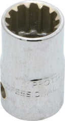 Proto - 3/8" Drive, 9/16" Socket, Spline Socket - 12 Points, 1-1/16" OAL - Exact Tool & Supply