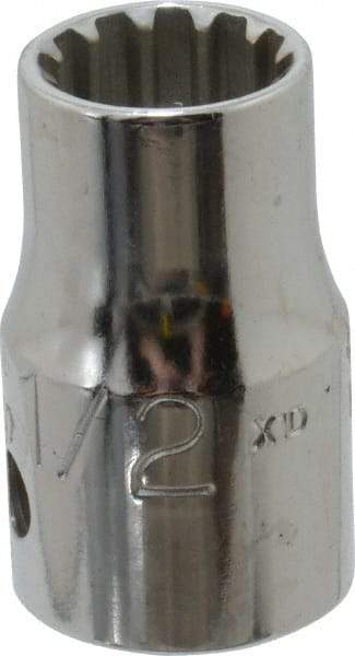 Proto - 1/2" Drive, 1/2" Socket, Spline Socket - 12 Points, 1-7/16" OAL - Exact Tool & Supply