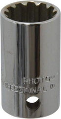 Proto - 1/2" Drive, 11/16" Socket, Spline Socket - 12 Points, 1-9/16" OAL - Exact Tool & Supply