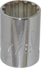 Proto - 1/2" Drive, 7/8" Socket, Spline Socket - 12 Points, 1-9/16" OAL - Exact Tool & Supply