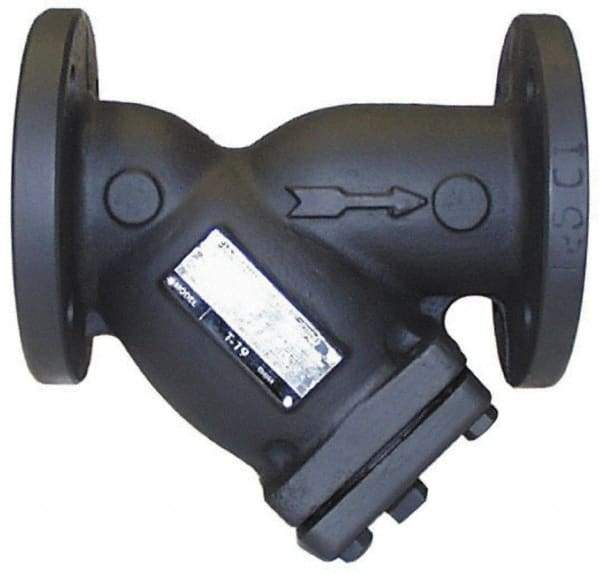 Legend Valve - 4" Pipe, Flanged Ends, Cast Iron Y-Strainer - 200 psi WOG Rating, 150 psi WSP Rating - Exact Tool & Supply