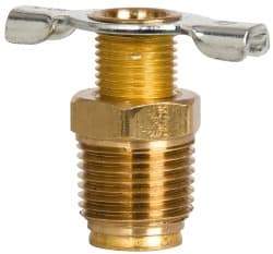 Eaton - Steel External Seat Drain Cock & Shutoff Valve - 3/8 Thread, 150 Max psi - Exact Tool & Supply