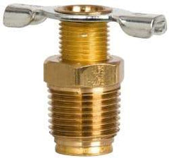 Eaton - Steel External Seat Drain Cock & Shutoff Valve - 3/8 Thread, 150 Max psi - Exact Tool & Supply