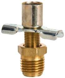 Eaton - Steel External Seat Drain Cock & Shutoff Valve - 1/4 Thread, 150 Max psi - Exact Tool & Supply