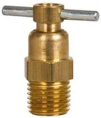 Eaton - Steel Internal Seat Drain Cock & Shutoff Valve - 1/4 Thread, 150 Max psi - Exact Tool & Supply
