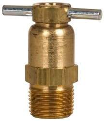 Eaton - Steel Internal Seat Drain Cock & Shutoff Valve - 3/8 Thread, 150 Max psi - Exact Tool & Supply
