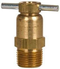 Eaton - Steel Internal Seat Drain Cock & Shutoff Valve - 3/8 Thread, 150 Max psi - Exact Tool & Supply