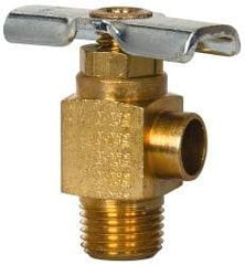 Eaton - Steel Angle Bib Drain Drain Cock & Shutoff Valve - 1/8 Thread, 150 Max psi - Exact Tool & Supply