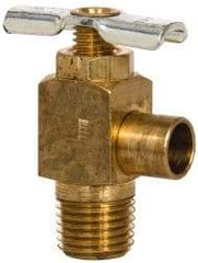 Eaton - Steel Angle Bib Drain Drain Cock & Shutoff Valve - 1/4 Thread, 150 Max psi - Exact Tool & Supply