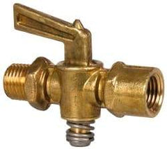 Eaton - Steel Shutoff Drain Cock & Shutoff Valve - 1/4 Thread, 30 Max psi - Exact Tool & Supply