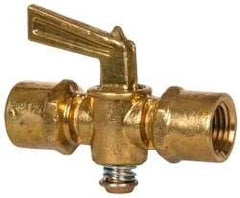 Eaton - Steel Female Pipe Drain Cock & Shutoff Valve - 1/4 Thread, 30 Max psi - Exact Tool & Supply