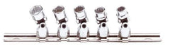 Proto - 5 Piece 1/4" Drive Standard Socket Set - 12 Points, 1/4 to 1/2", Inch Measurement Standard - Exact Tool & Supply