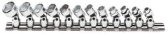 Proto - 12 Piece 1/4" Drive Standard Socket Set - 6 Points, 5 to 15mm, Metric Measurement Standard - Exact Tool & Supply