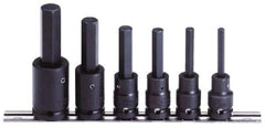 Proto - 6 Piece 1/2" Drive Metric Impact Hex Bit Socket Set - 6 to 17mm Hex - Exact Tool & Supply