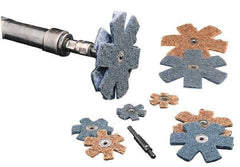 3M - 4-1/2" Diam Nonwoven Sanding Star - Coarse Grade, Eyelet, 18,000 RPM - Exact Tool & Supply