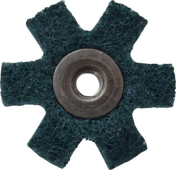 3M - 1-1/2" Diam Nonwoven Sanding Star - Very Fine Grade, Eyelet, 24,000 RPM - Exact Tool & Supply