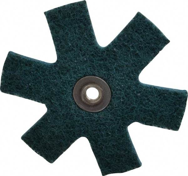3M - 3" Diam Nonwoven Sanding Star - Very Fine Grade, Eyelet, 18,000 RPM - Exact Tool & Supply