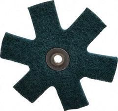 3M - 3" Diam Nonwoven Sanding Star - Very Fine Grade, Eyelet, 18,000 RPM - Exact Tool & Supply