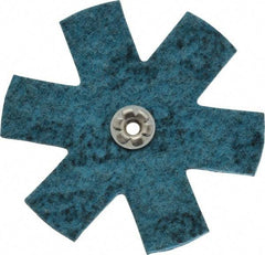 3M - 4" Diam Nonwoven Sanding Star - Very Fine Grade, Eyelet, 18,000 RPM - Exact Tool & Supply