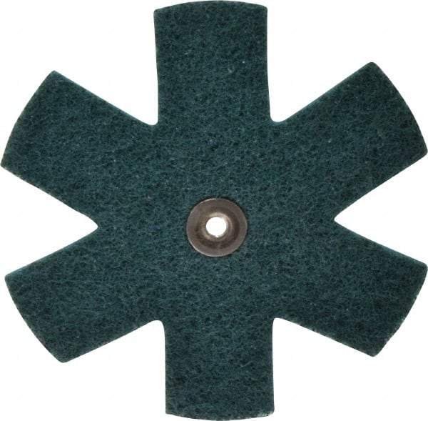 3M - 4-1/2" Diam Nonwoven Sanding Star - Very Fine Grade, Eyelet, 18,000 RPM - Exact Tool & Supply