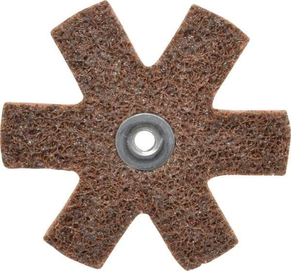 3M - 3" Diam Nonwoven Sanding Star - Coarse Grade, Eyelet, 18,000 RPM - Exact Tool & Supply